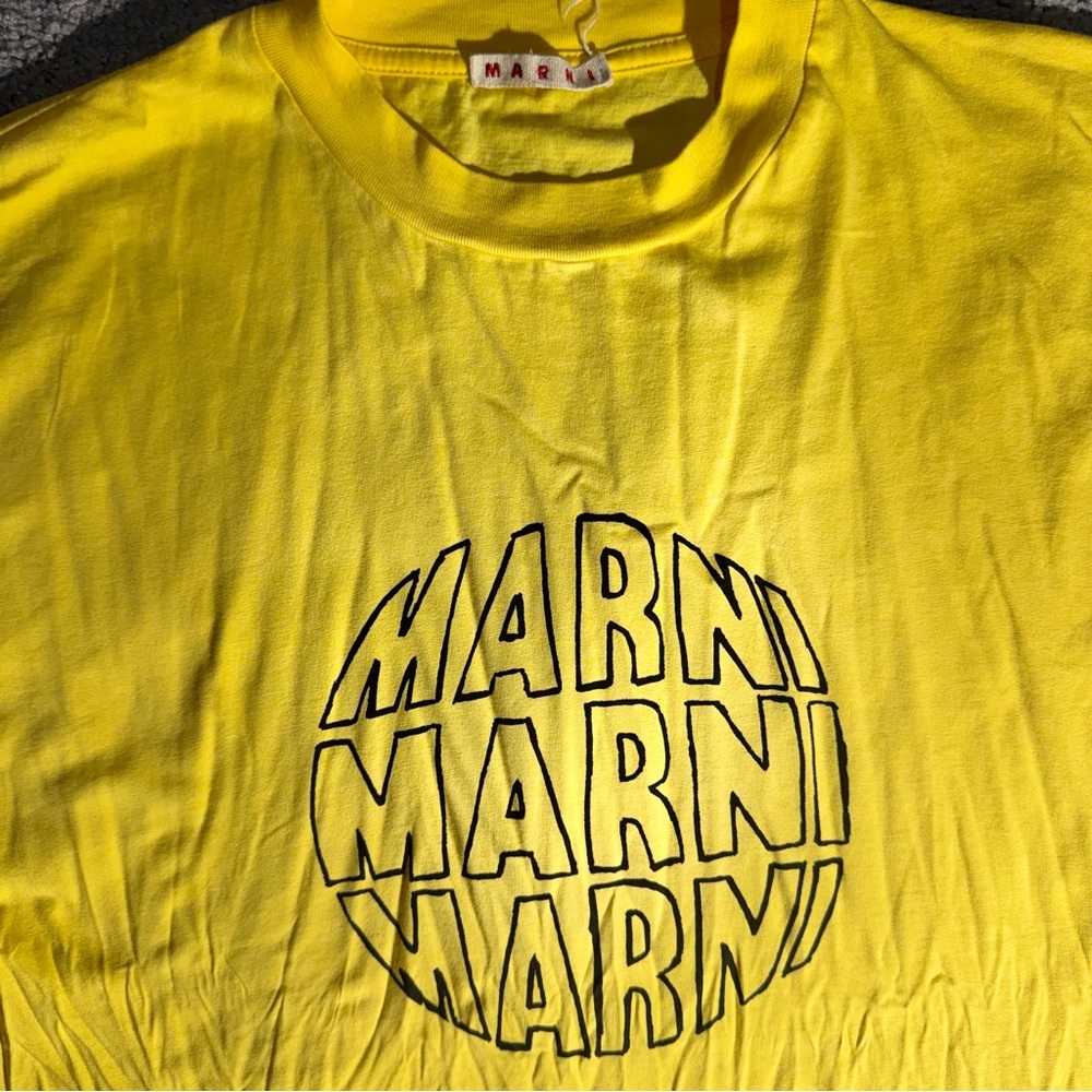 Marni Vibrant Yellow Logo Tee